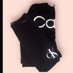 THREE PIECE SET! Calvin Klein Sweater + Biker Shorts + Tank Set